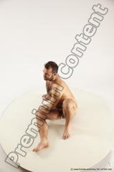 Nude Man White Sitting poses - simple Average Short Brown Sitting poses - ALL Multi angles poses Realistic